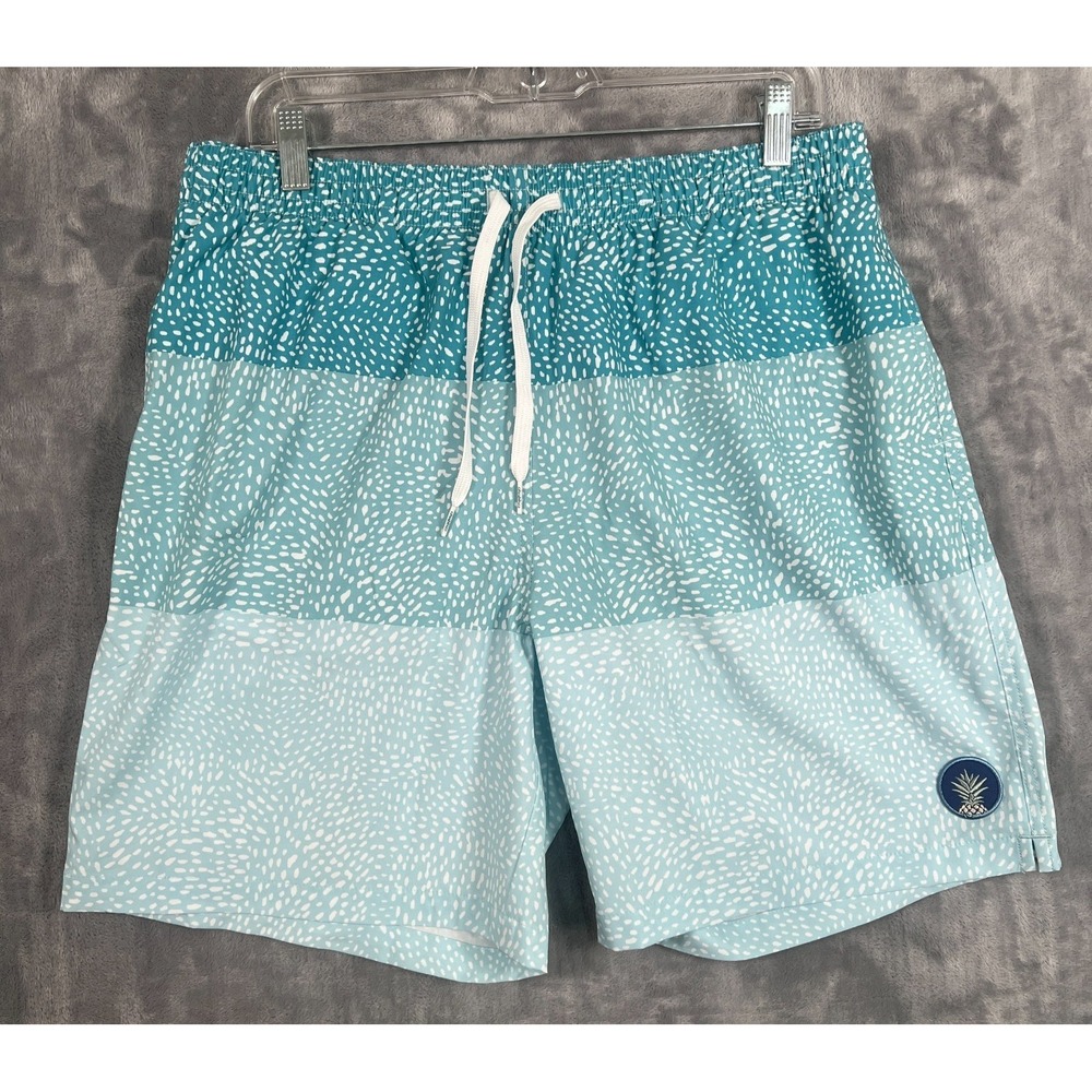 Chubbies The Whale Sharks Swim Shorts Trunks Mens XL 7'' Inseam Blue Turquoise